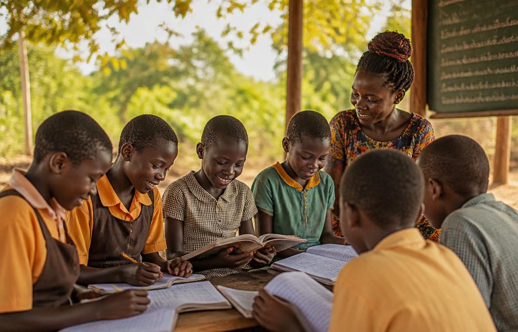 Children learning in a classroom