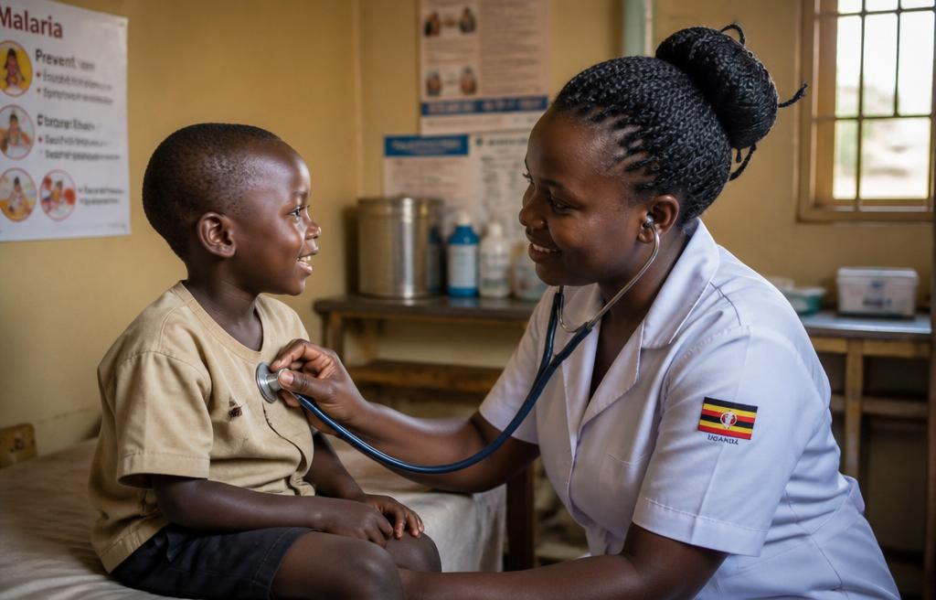 Child receiving healthcare